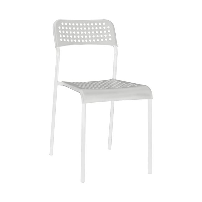 Καρέκλα “LIAM” από μέταλλο σε χρώμα λευκό 38x47x76