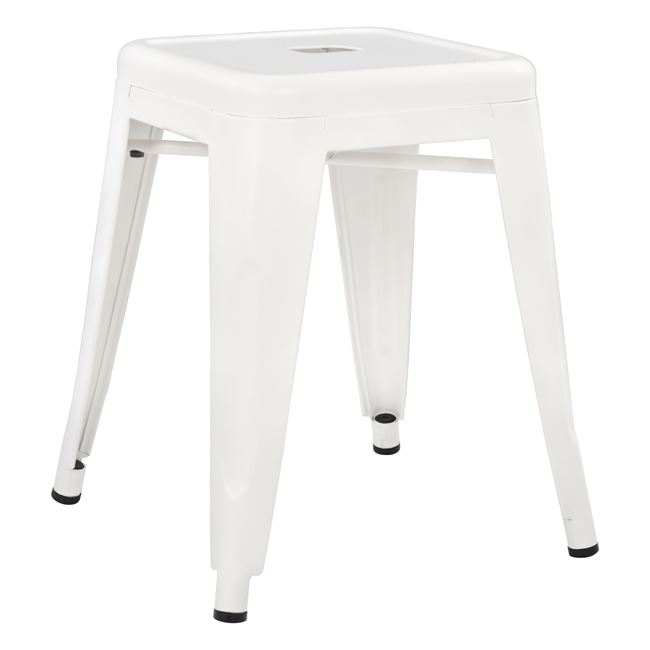 Σκαμπό “MELITA” μεταλλικό σε χρώμα λευκό 39x39x46