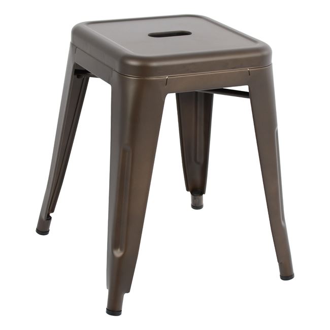 Σκαμπό “MELITA” μεταλλικό σε χρώμα σκουριάς 39x39x46