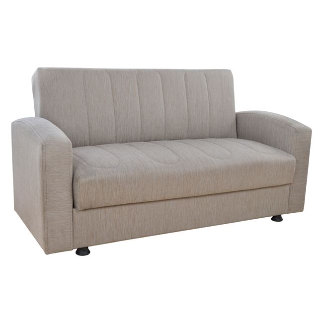 Καναπές κρεβάτι “DIMOS” διθέσιος από ύφασμα σε χρώμα μπεζ 157x77x83