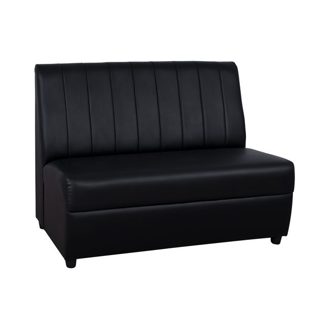 Καναπές διθέσιος "LANDON" από PU σε χρώμα μαύρο 120x74x92