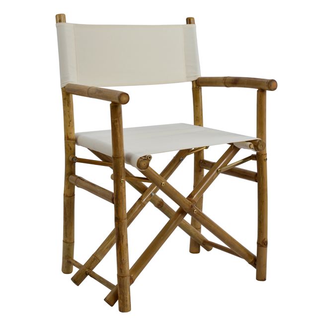 Πολυθρόνα σκηνοθέτη “BAMBOO ORIGINAL” από μπαμπού/πανί σε χρώμα εκρού 60x50x90