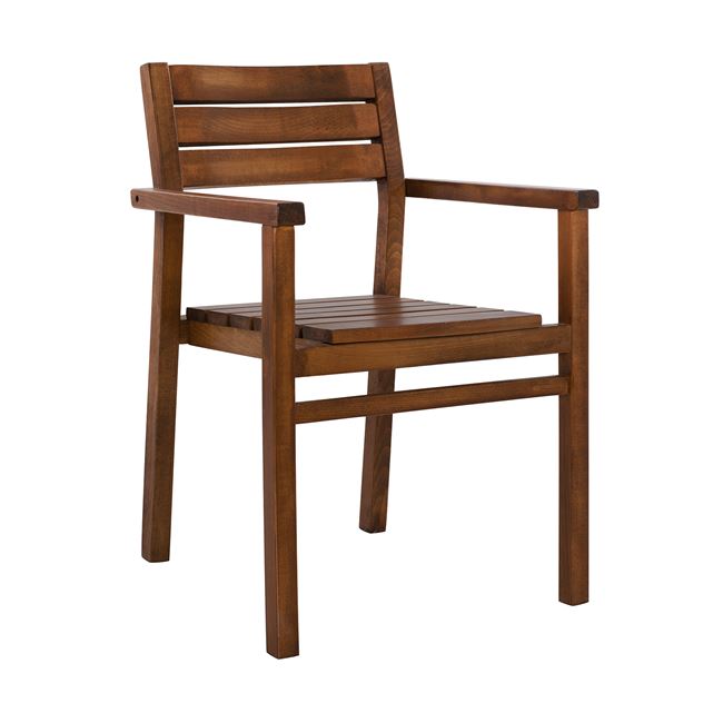 Πολυθρόνα “VERONA” ξύλινη μασιφ από οξιά σε καρυδί χρώμα 55×54.5×80