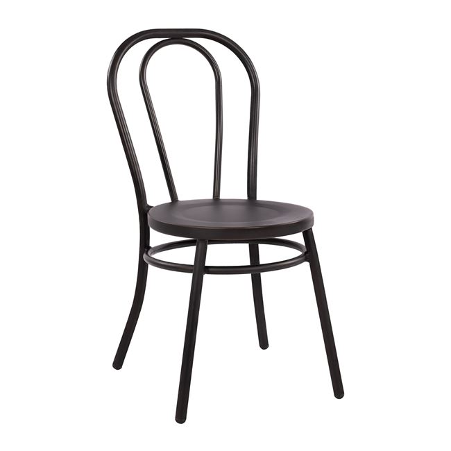 Καρέκλα “ΒΙΕΝΝΗΣ” αλουμινίου σε μαύρη rusty απόχρωση 42,5x54x87