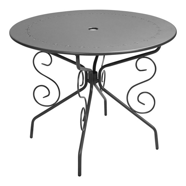 Τραπέζι “AMORE” μεταλλικό σε χρώμα ανθρακί Φ95×74