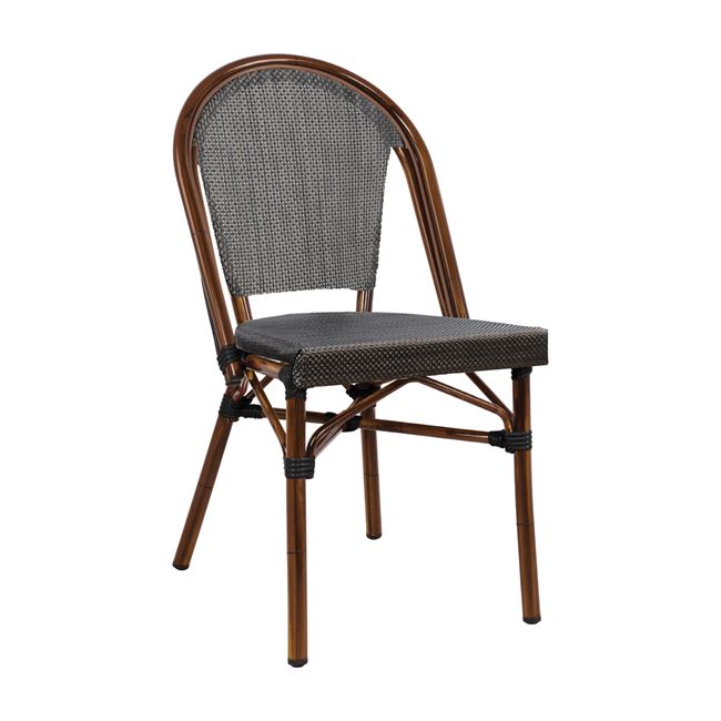Καρέκλα “BAMBOO LOOK”από μέταλλο σε χρώμα καφέ 50x60x87