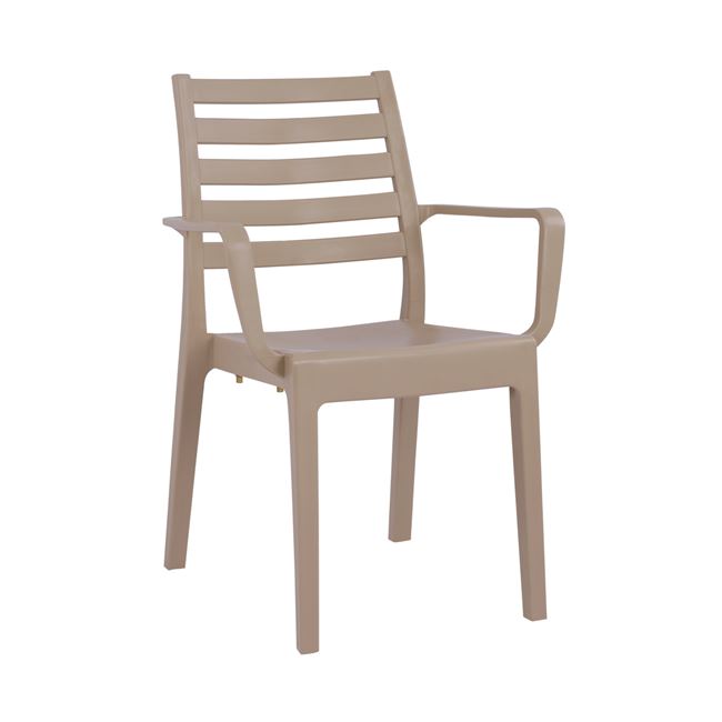 Καρέκλα κήπου “JARDIN” από PP σε χρώμα καπουτσίνο 58x53x84