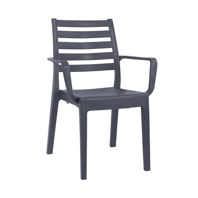 Πολυθρόνα κήπου “XL JARDIN” σε χρώμα ανθρακί 58x53x84