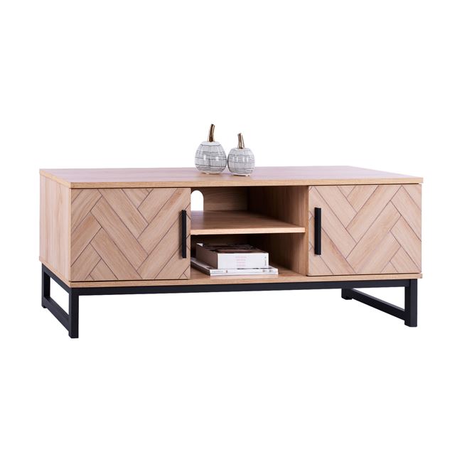 Έπιπλο τηλεόρασης “CHANELLE” σε χρώμα φυσικό 148x39x49