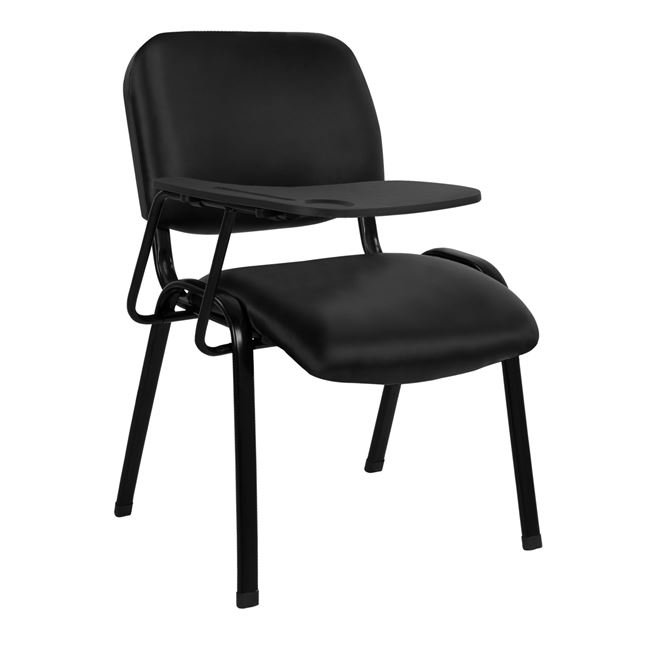 Καρέκλα με θρανίο από μέταλλο/PU σε χρώμα μαύρο 54x59x78