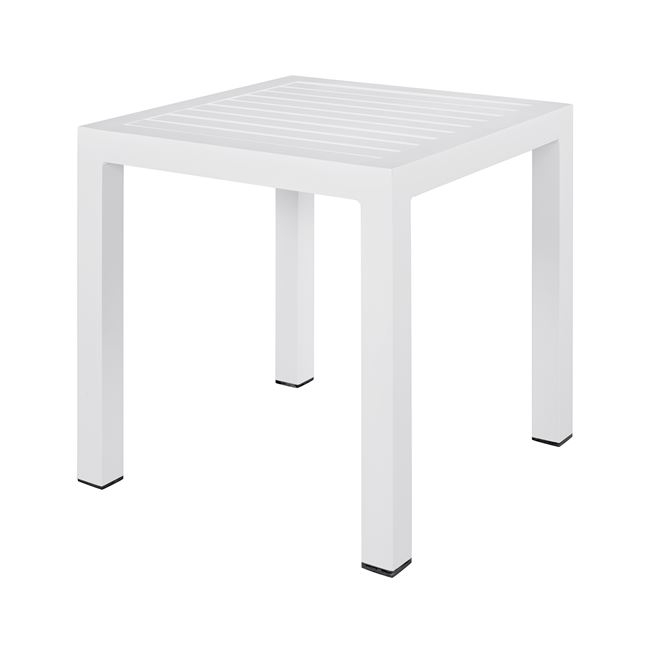 Τραπέζι αλουμινίου σε λευκό χρώμα 45x45x45,5