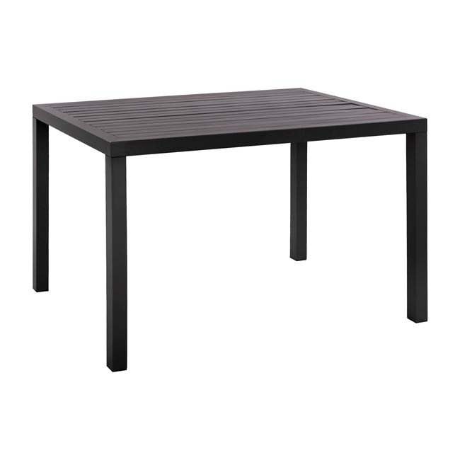 Τραπέζι εξωτερικού χώρου από αλουμίνιο σε ανθρακί χρώμα 120x80x75,5