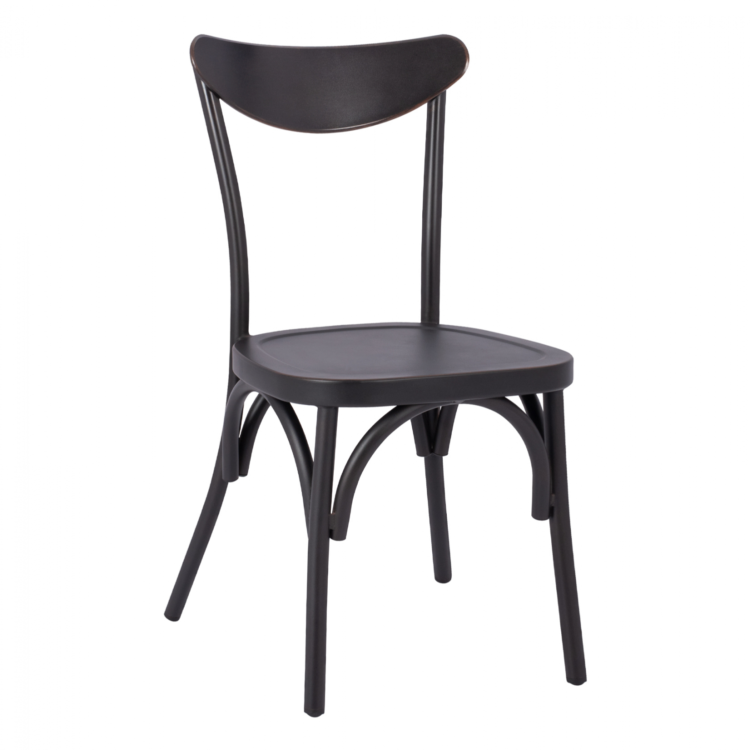 Καρέκλα “SHIRLEY” από αλουμίνιο σε μαύρο rasty χρώμα 44x51x87
