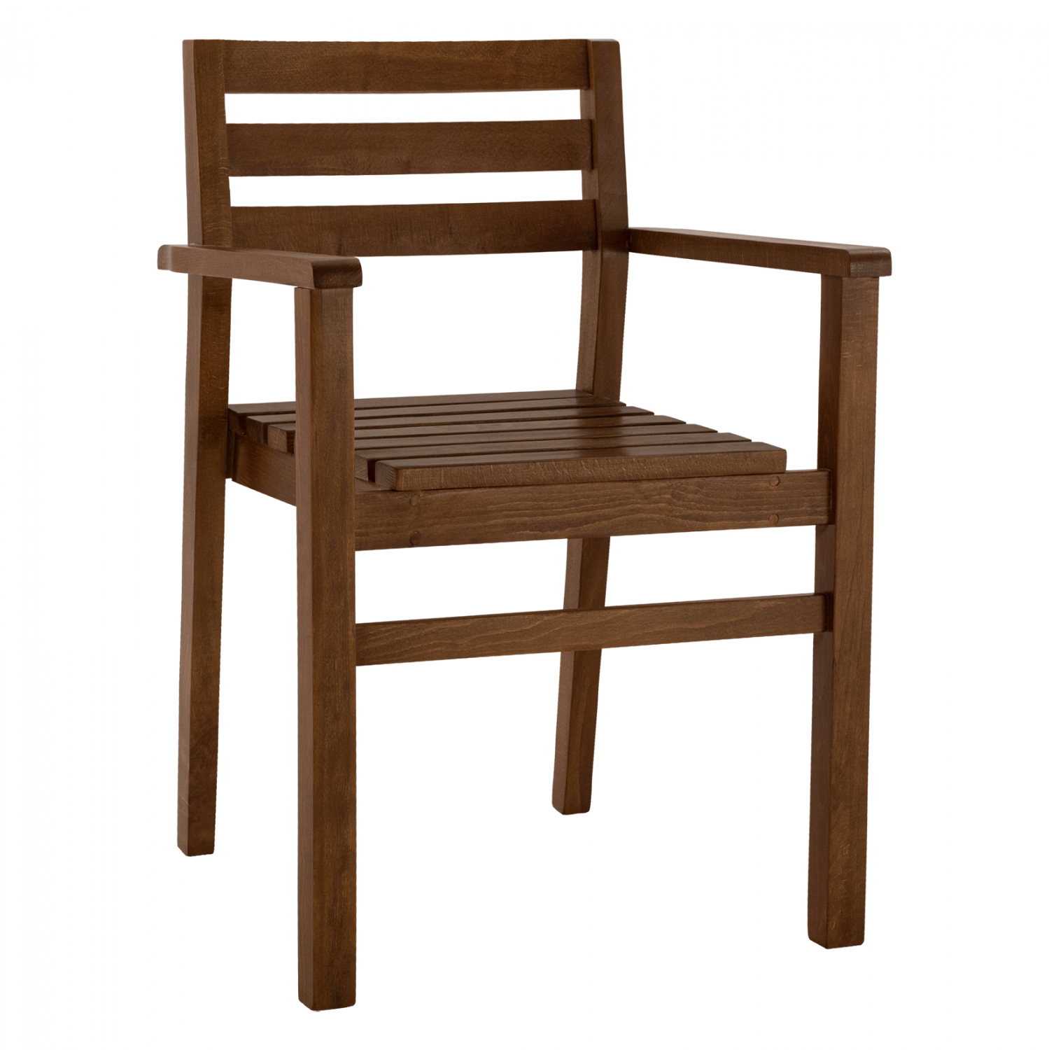Πολυθρόνα “VERONA” από ξύλο μασίφ σε καρυδί χρώμα 55.5x54x80