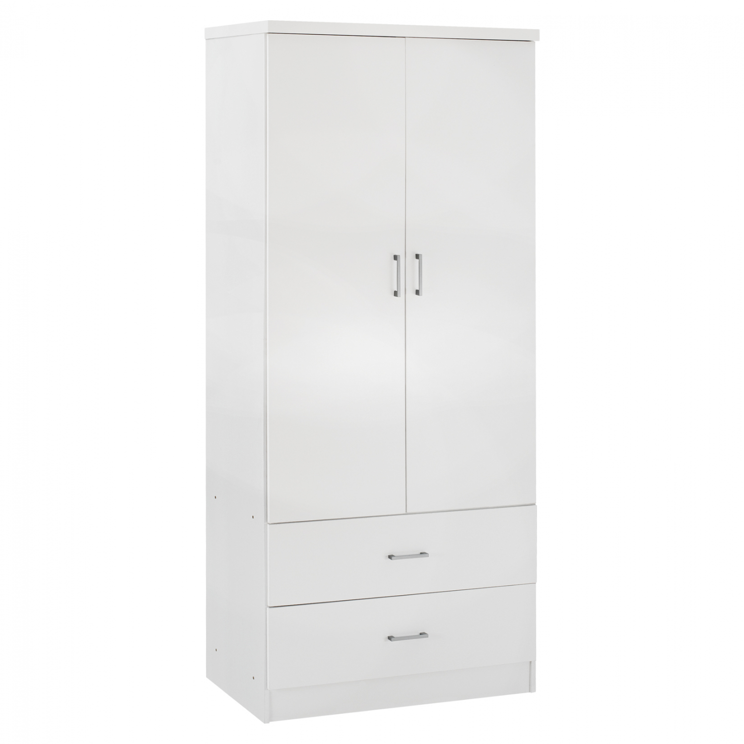 Ντουλάπα δίφυλλη σε χρώμα λευκό 80×42,5×180,5