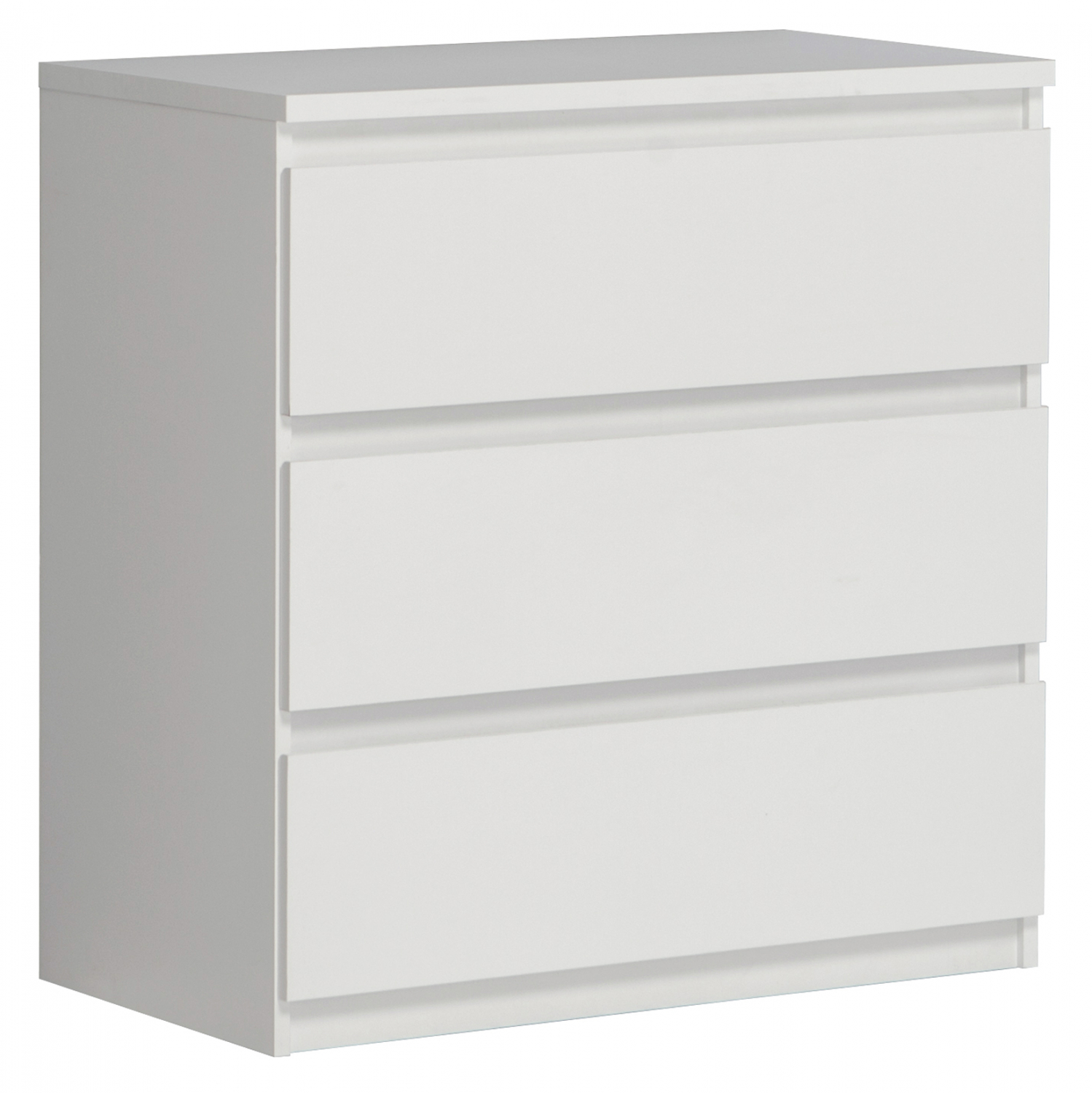 Συρταριερα “BRANCO” με 3 συρτάρια σε λευκό χρώμα 77,2×42,2×79,9