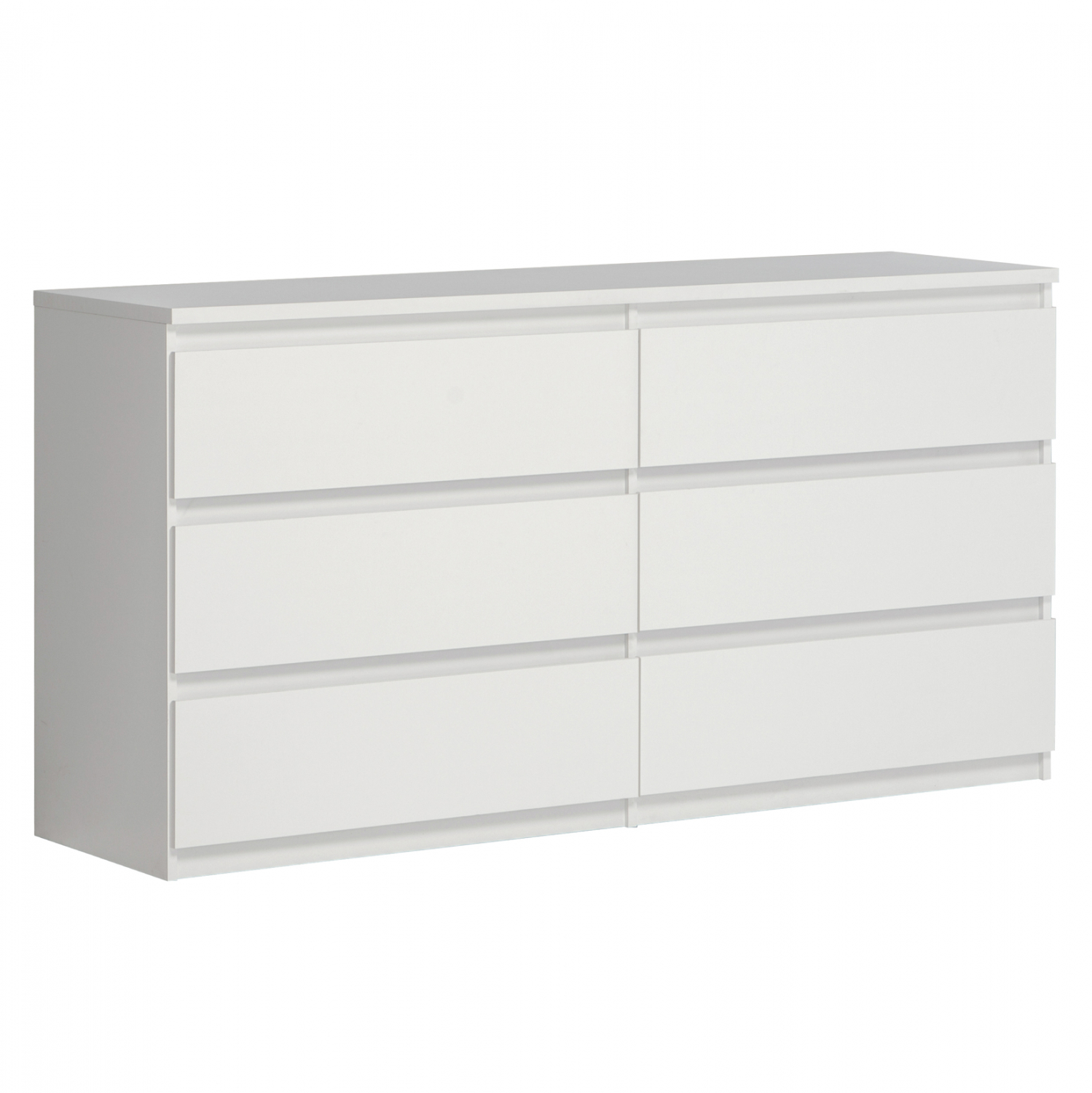 Συρταριέρα “BRANCO” με 6 συρτάρια σε χρώμα λευκό 154×42,2×79,9