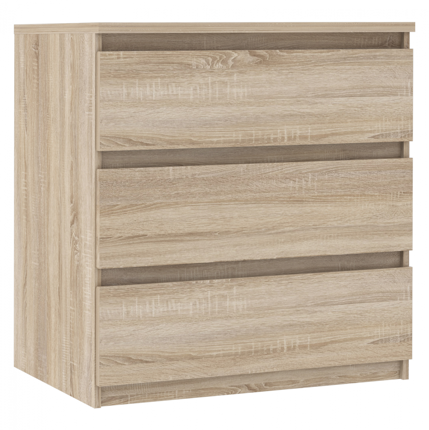Συρταριέρα “BRANCO” με τρία συρτάρια σε sonoma χρώμα 72.2×42.2×79.9