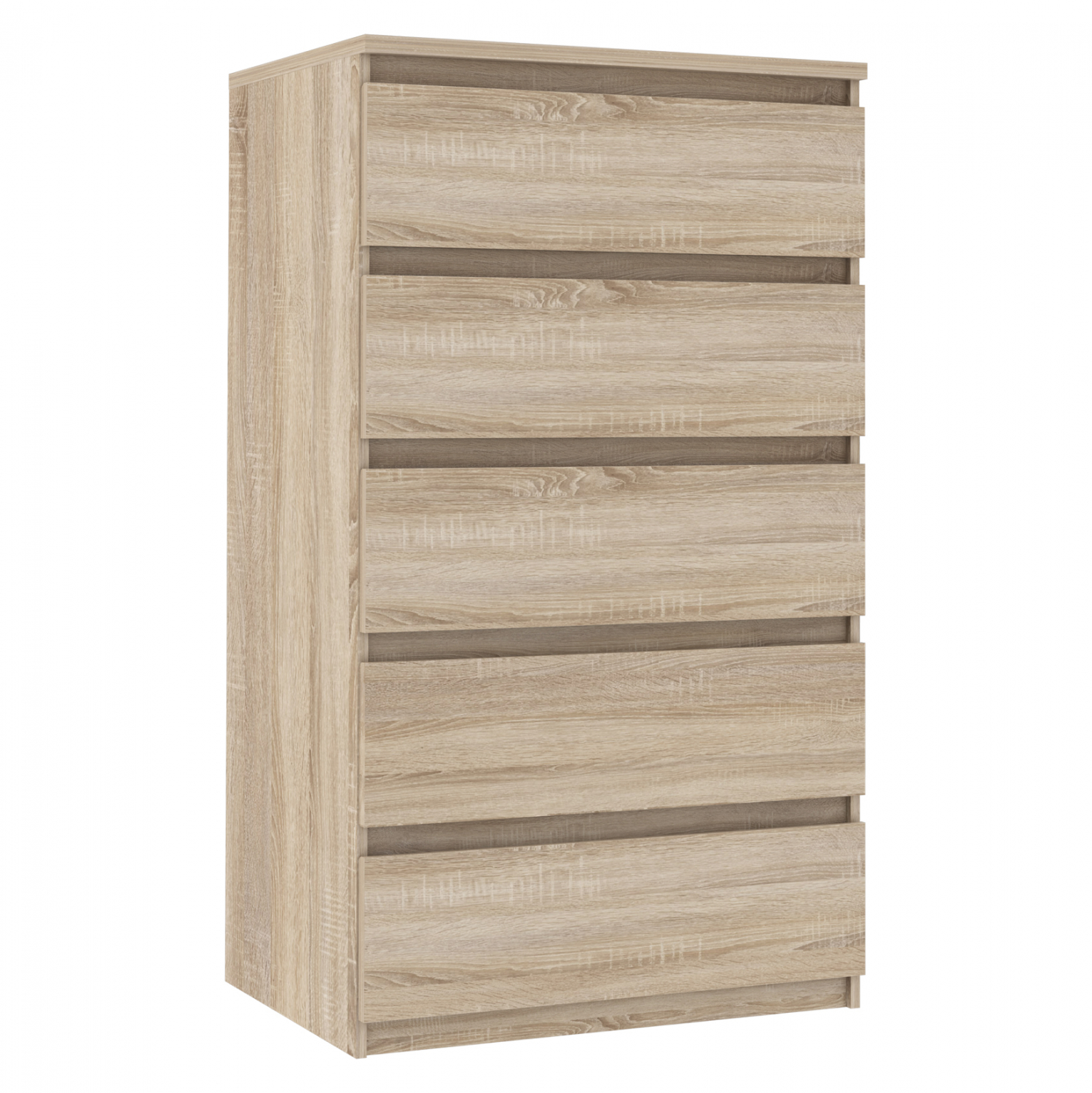 Συρταριέρα “BRANCO” με 5 συρτάρια σε sonoma χρώμα 77.2×42.2×128.1