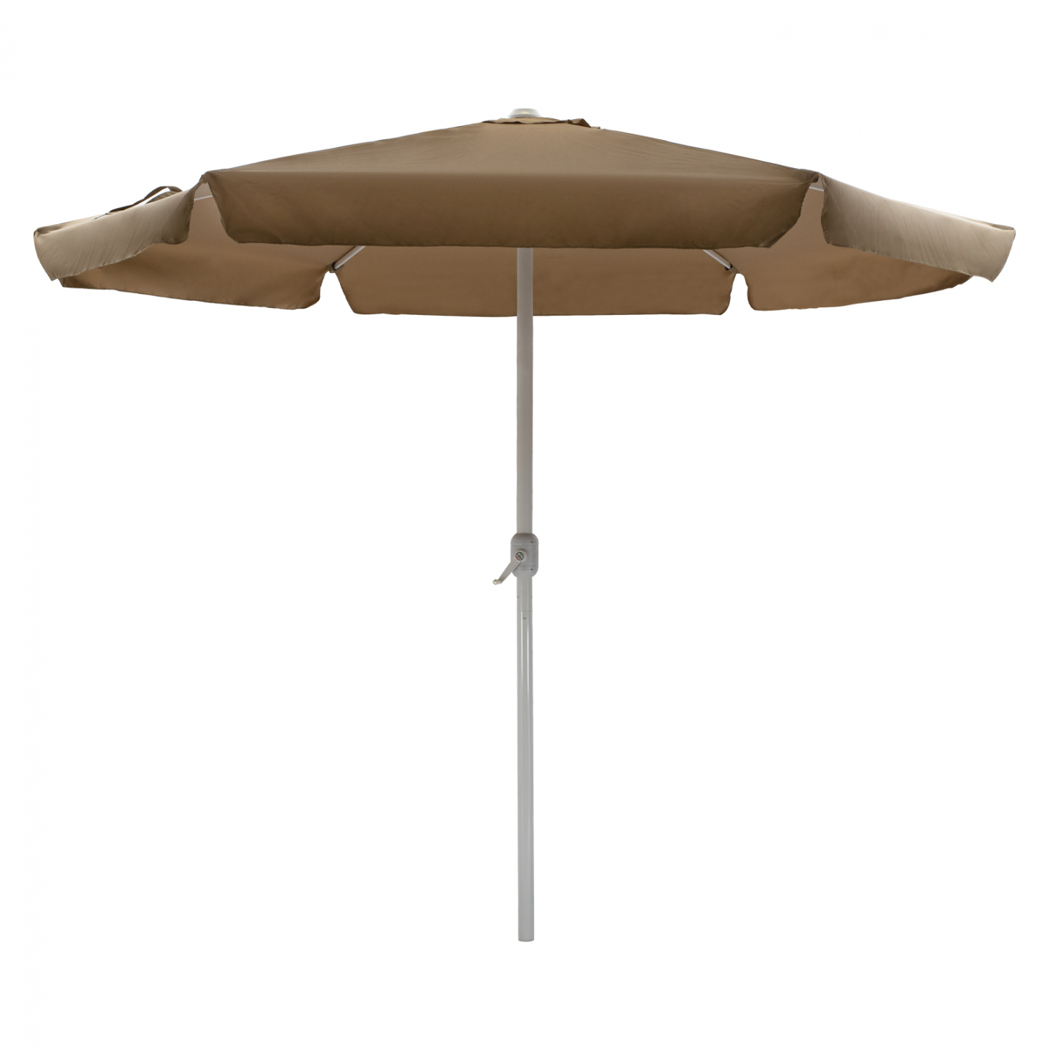 Ομπρέλα “REGGIE” από αλουμίνιο/ύφασμα σε λευκό/μόκα χρώμα Φ300×250