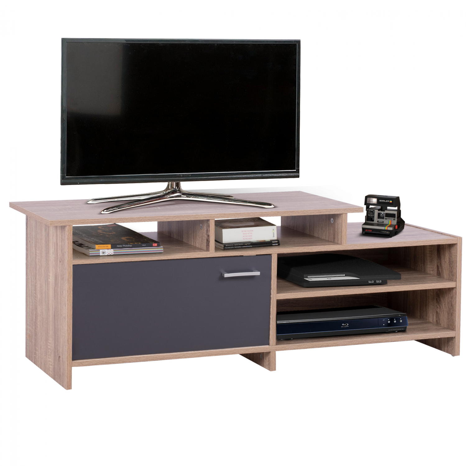 Έπιπλο τηλεόρασης σε sonoma/γκρι χρώμα 128x39x46