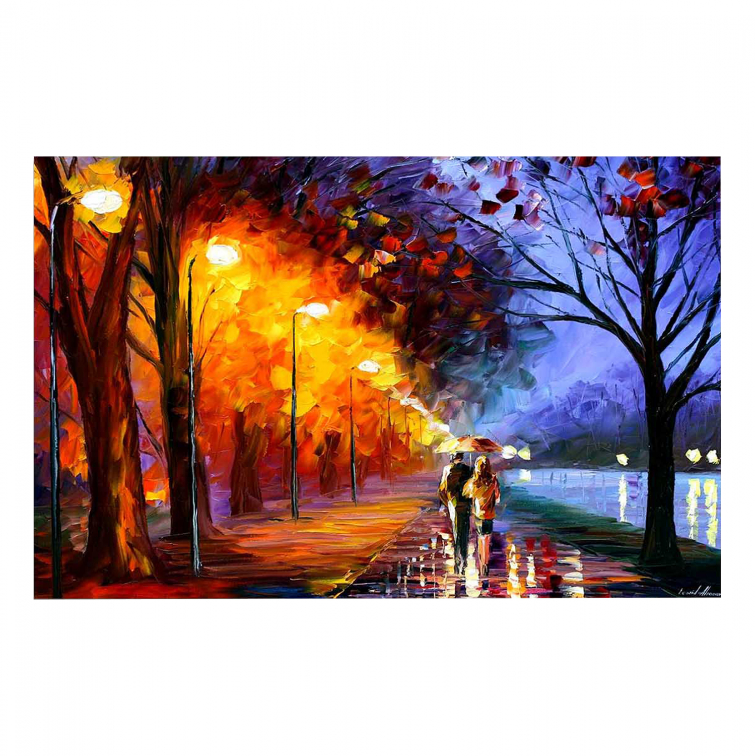 Πίνακας “ALLEY BY THE LAKE” σε καμβά πολύχρωμος 70x3x45