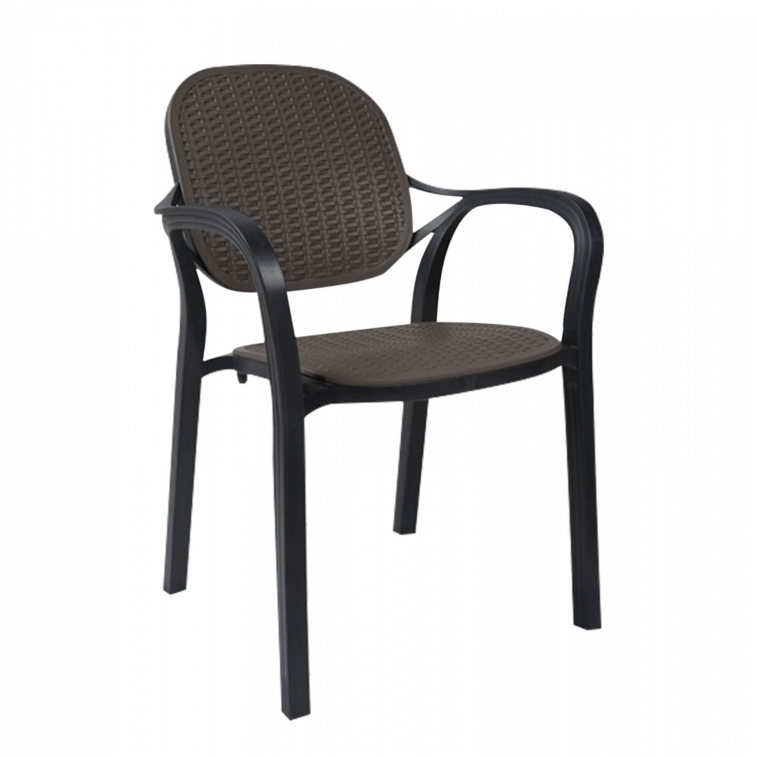 Πολυθρόνα από PP σε ανθρακί χρώμα 57x57x83