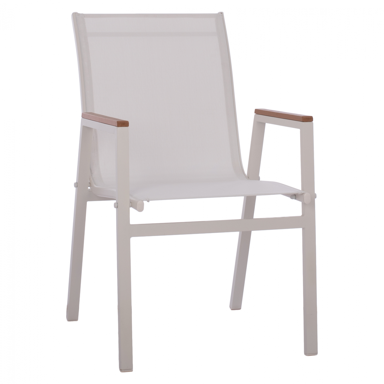 Πολυθρόνα “SHYLA” από αλουμίνιο/textilene σε χρώμα λευκό 53x67x87