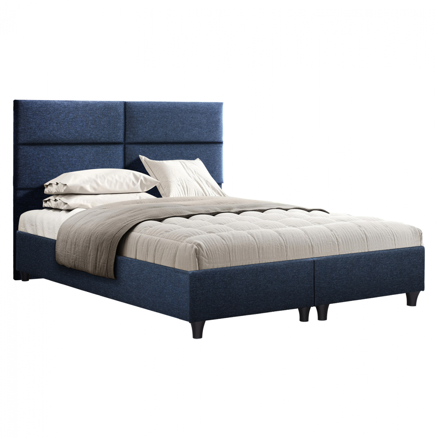 Κρεβάτι “MILO” από ύφασμα σε μπλε χρώμα 160×200