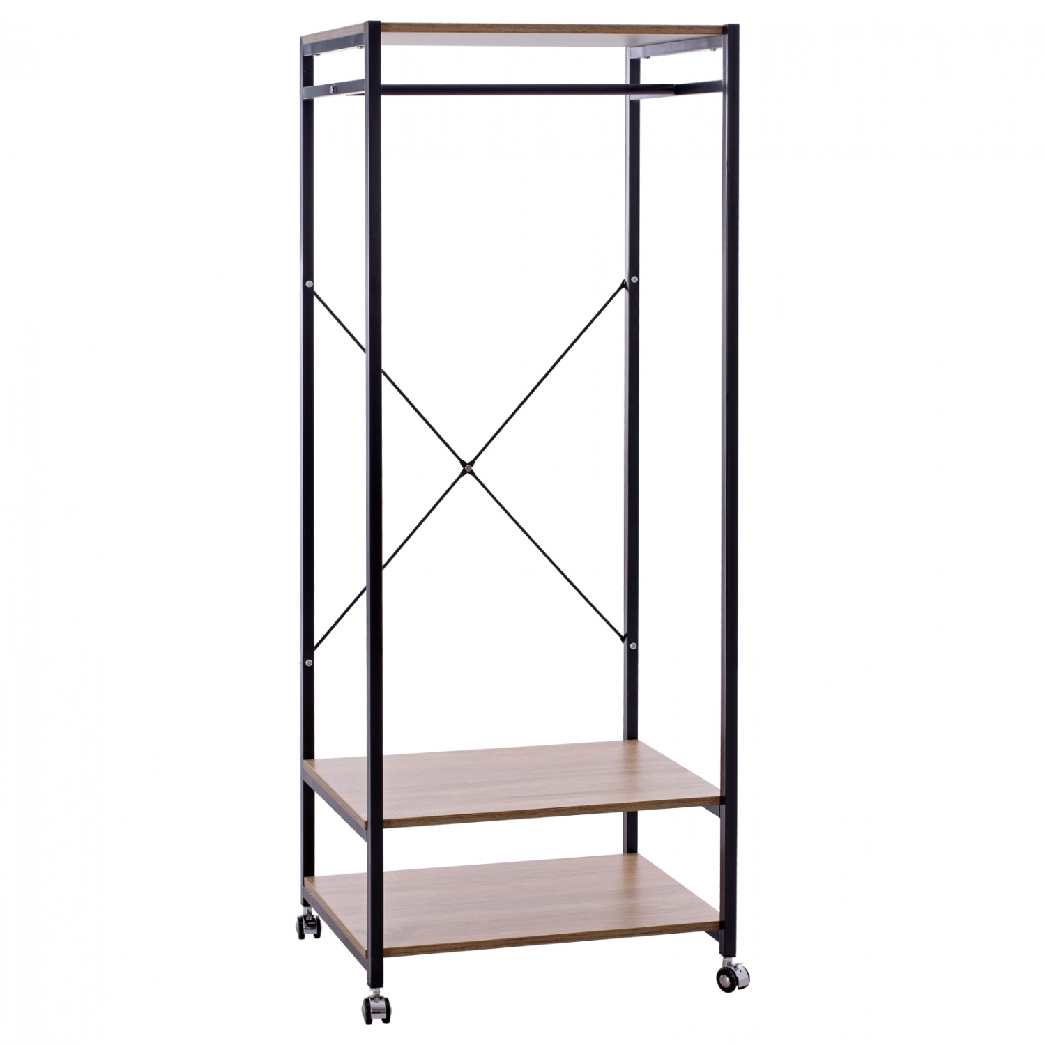 Έπιπλο εισόδου “NOVALIE” σε sonoma/μαύρο χρώμα 60x40x155