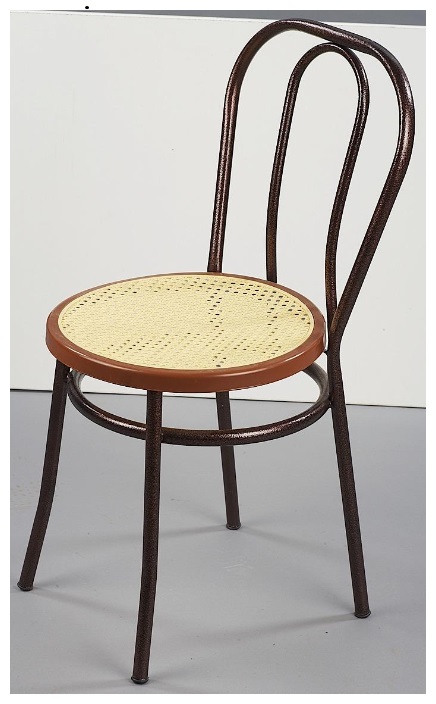 Καρέκλα Βιέννης μεταλλική με πλαστική ψάθα