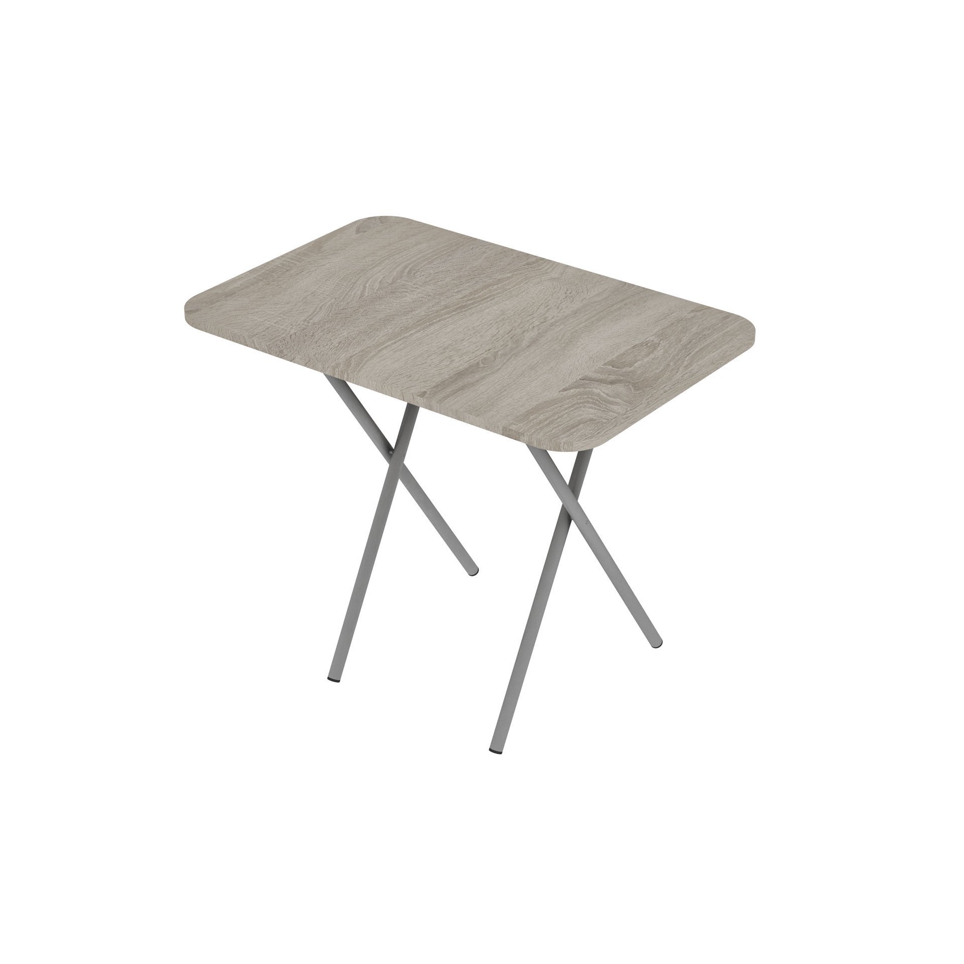 Τραπέζι ξύλινο πτυσσόμενο από μέταλλο σε χρώμα καφέ 60x90x77