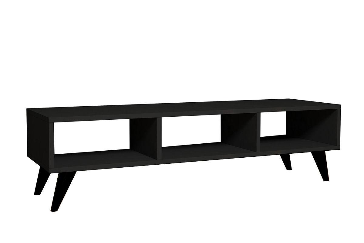 Έπιπλο τηλεόρασης «MANOLYA» σε χρώμα μαύρο 120x35x40