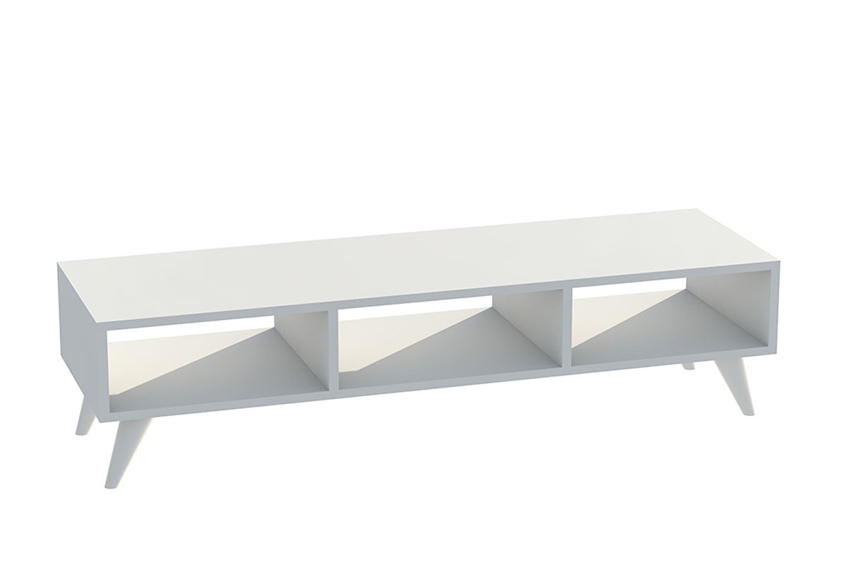 Έπιπλο τηλεόρασης «MANOLYA» σε χρώμα λευκό 120x35x40