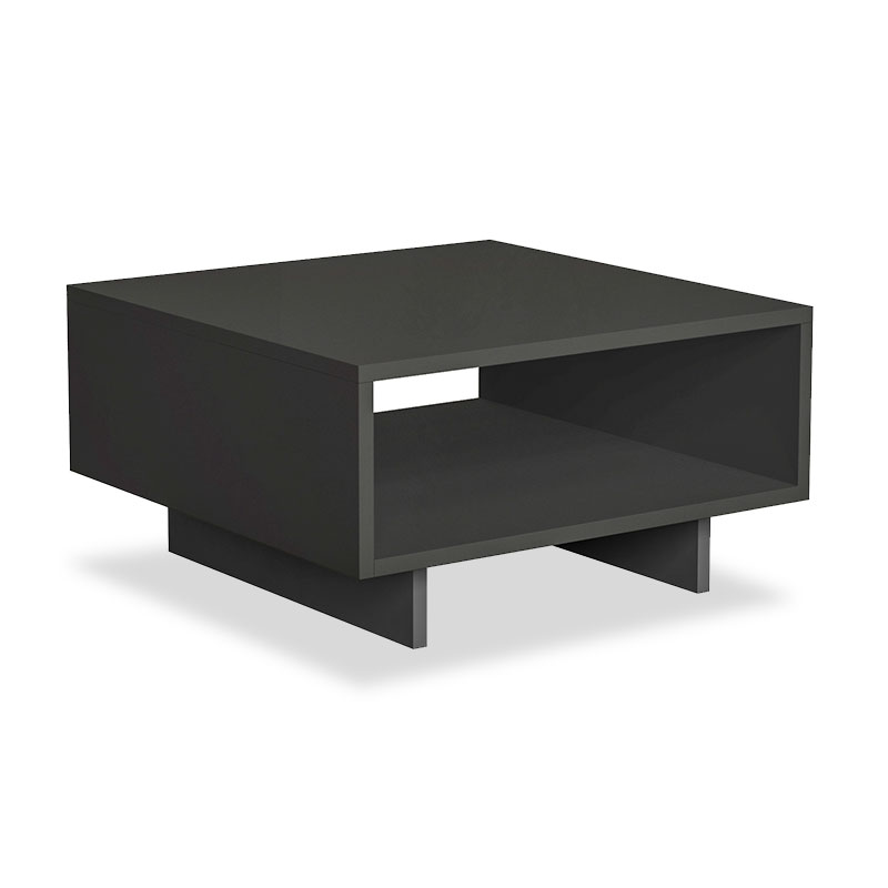 Βοηθητικό τραπεζάκι “HOLA” χρώμα ανθρακί 60x60x32