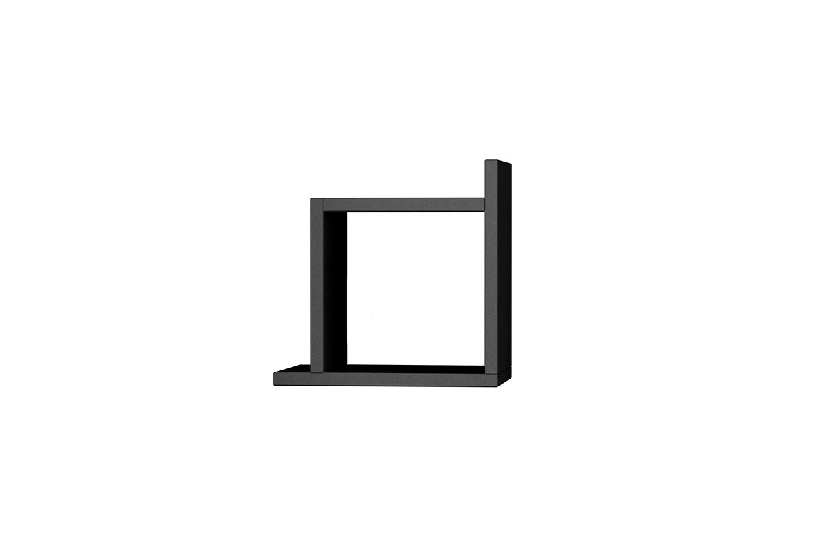 Eπιτοίχιο ράφι «KUTU» σε χρώμα ανθρακί 30x22x30