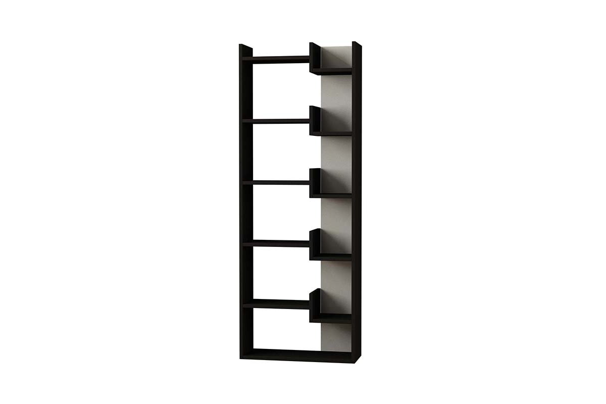 Βιβλιοθήκη “OPPA” σε χρώμα ανθρακί – λευκό 61x22x162