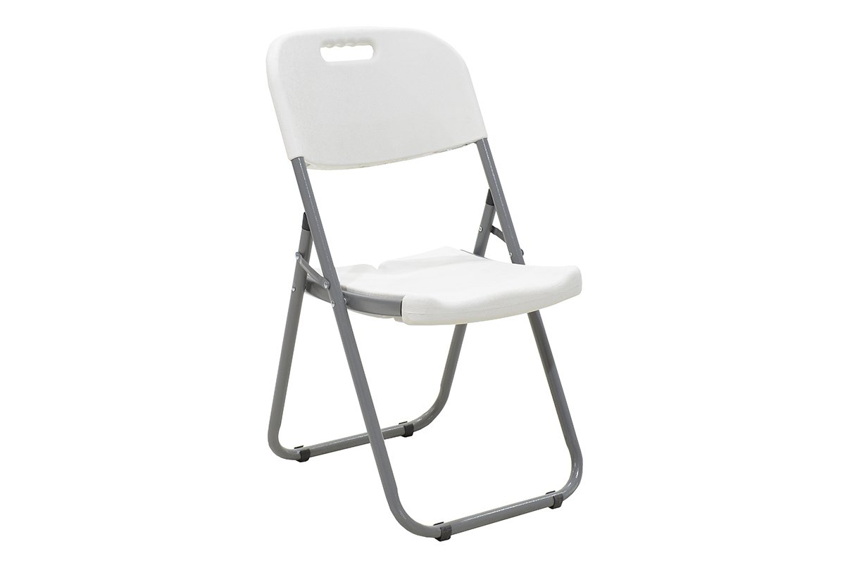 Καρέκλα "EDISON" πτυσσόμενη πολυπροπυλενίου σε χρώμα λευκό 45x50x88