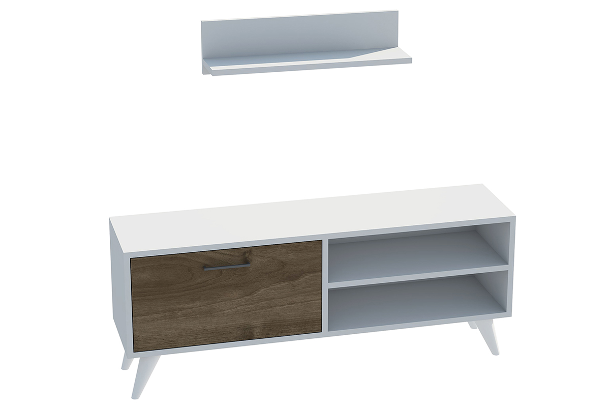 Έπιπλο τηλεόρασης “PARTY” σε χρώμα λευκό 120x30x48
