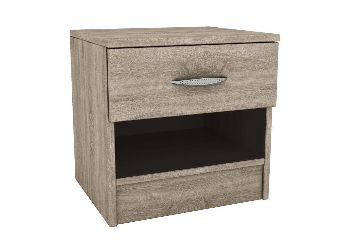 Κομοδίνο “DECO 112” με ένα συρτάρι χρώμα σονόμα 40×35,5×41