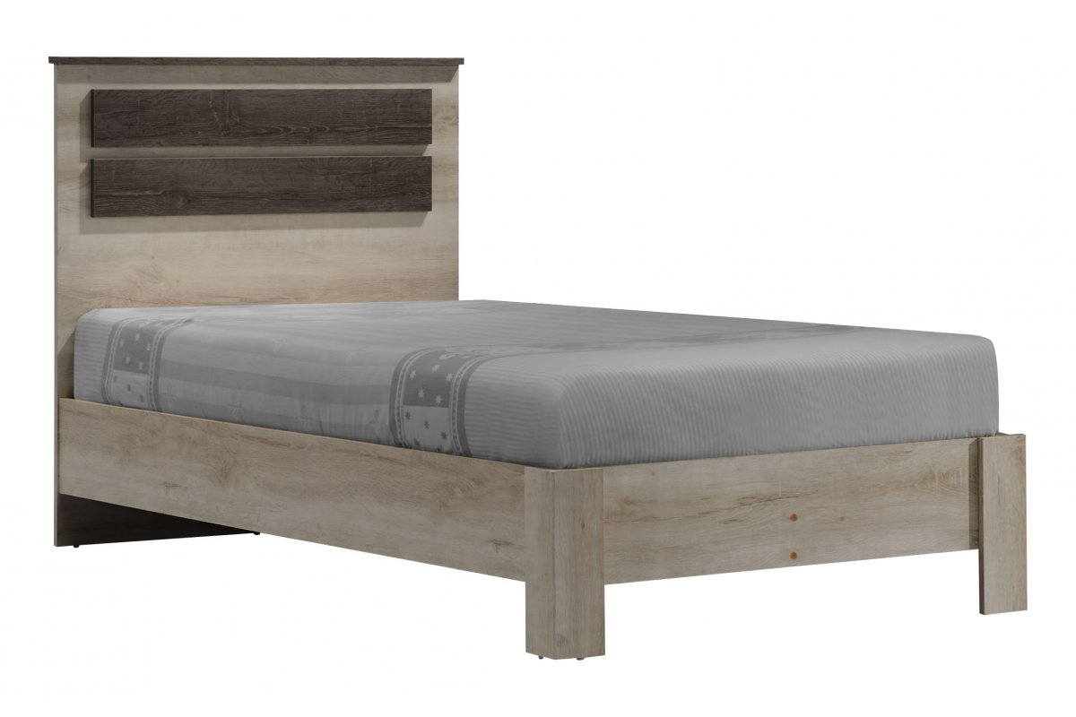 Κρεβάτι «OLYMPUS» μονό σε χρώμα castillo-toro δρυς 107x203x102