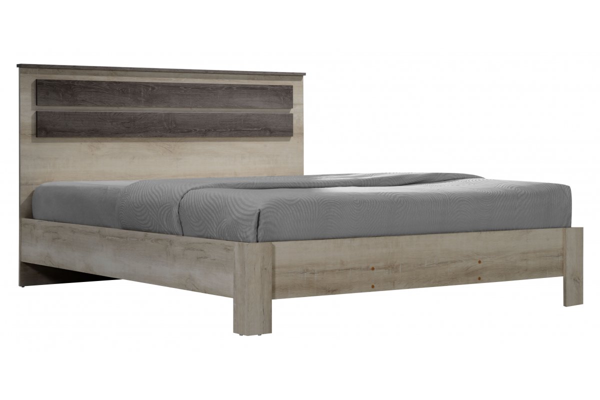 Κρεβάτι «OLYMPUS» διπλό σε χρώμα castillo-toro δρυς 167.50x203x102