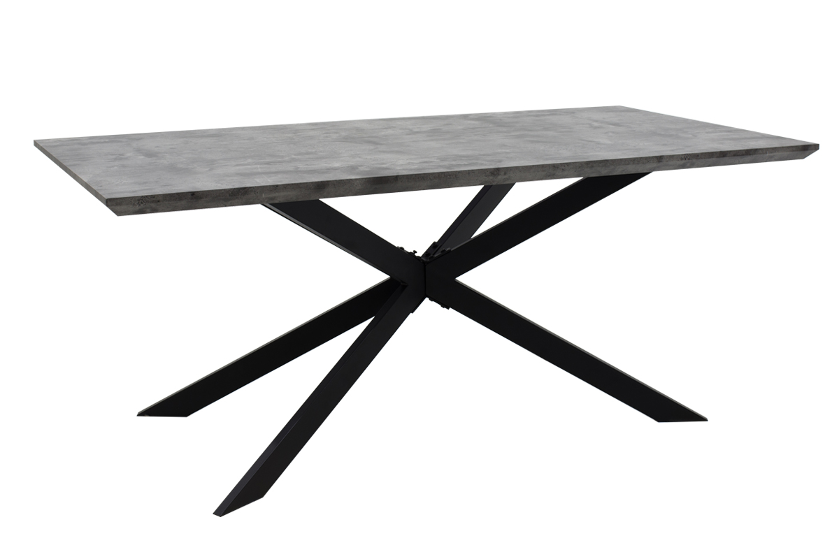 Τραπέζι «STYLISH» ορθογώνιο σε χρώμα γκρι-cement 180x90x75