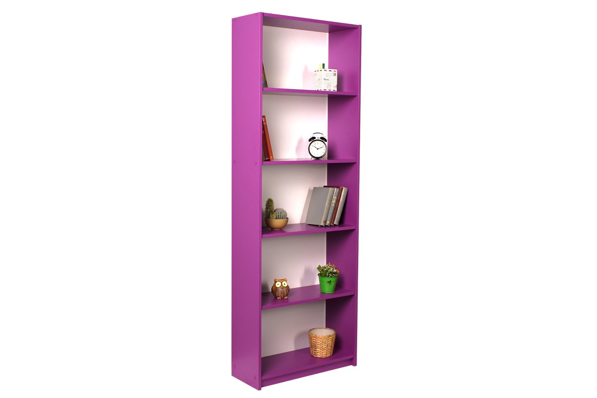 Βιβλιοθήκη «MAX» σε μωβ χρώμα 58x23x170
