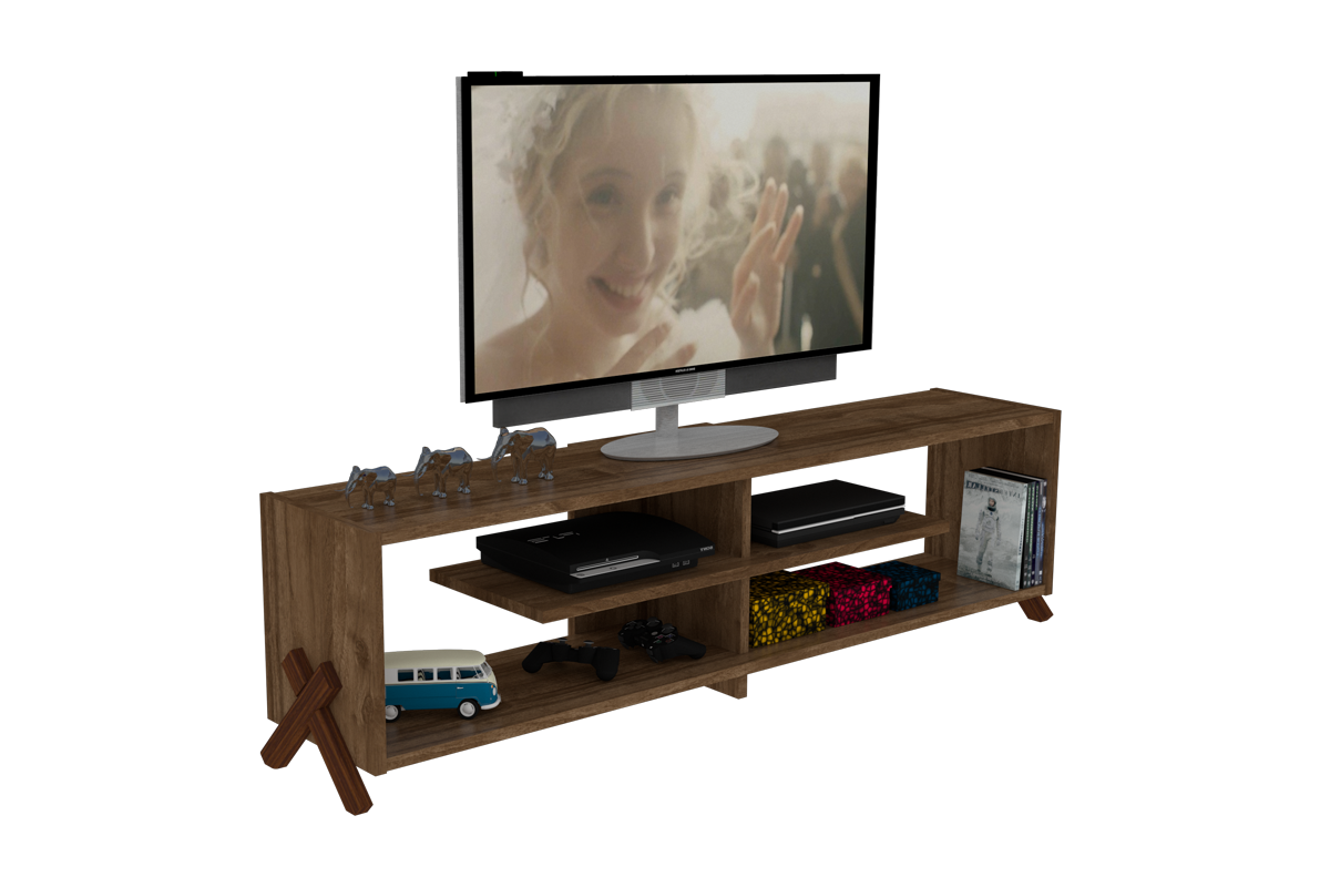 Έπιπλο τηλεόρασης “KIPP” σε χρώμα καρυδί 145x31x39