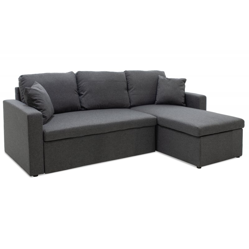 Γωνιακός καναπές-κρεβάτι “MARVEL” αναστρέψιμος υφασμάτινος σε ανθρακί χρώμα 220x145x83