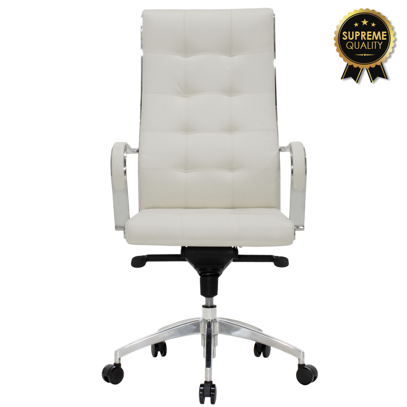 Πολυθρόνα διευθυντή “ALABAMA SUPREME QUALITY” σε λευκό χρώμα 61x60x122/130