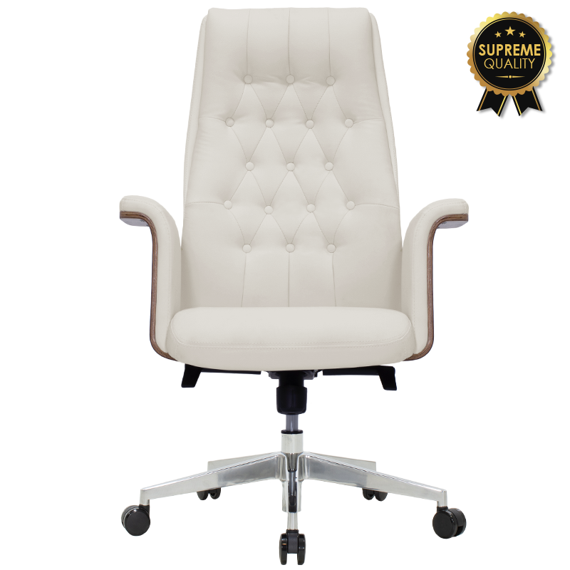 Πολυθρόνα διευθυντή “CALIFORNIA SUPREME QUALITY” σε λευκό-ivory χρώμα 80x55x115/126