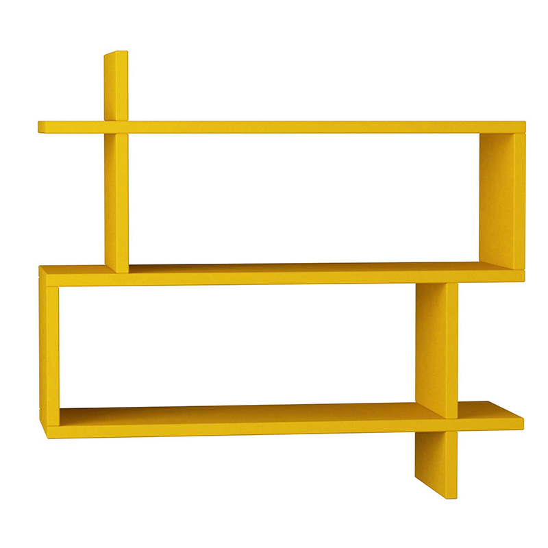 Ραφιέρα «PARALEL» σε χρώμα μουσταρδί 70x22x65,5
