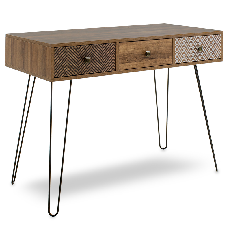 Κονσόλα “BOHO” καρυδί με μεταλλικά πόδια 100×50,5×74,5